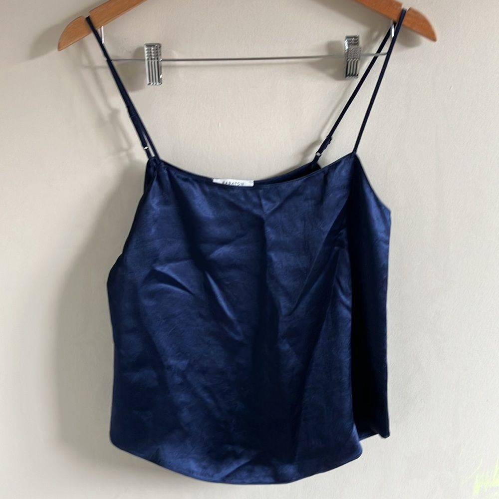 Aritzia Babaton Benji camisole starboard size XS navy blue - Picture 3 of 6